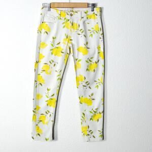 Kate Spade Lemon Print Straight Leg Pants